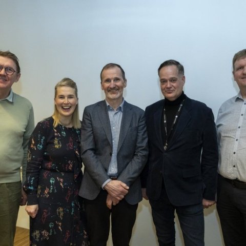 Ásgeir, Áslaug, Sigurður, Arnar og Ólafur fyrirlesarar og málþingsstjóri 