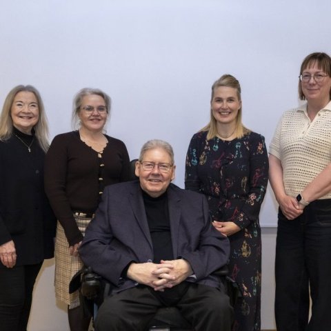 Stjórn Spítalans okkar, fv. Gunnlaug Ottesen, Berglind Magnúsdóttir, Þorkell Sigurlaugsson, Áslaug Eva Björnsdóttir og Ingibjörg Guðmundsdóttir 
