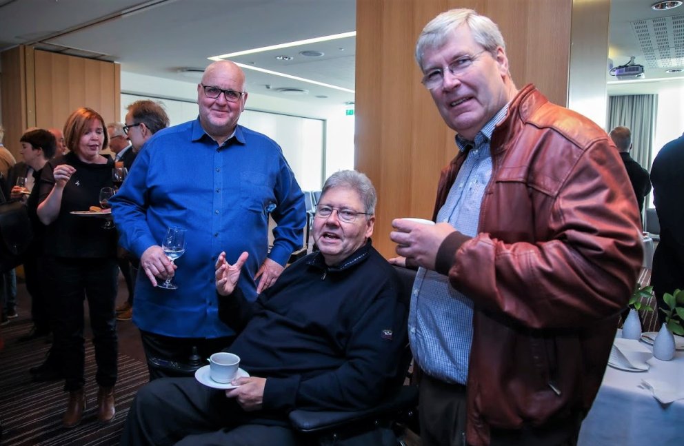 Ögmundur, Þorkell og Kolbeinn að lokinn skóflust.