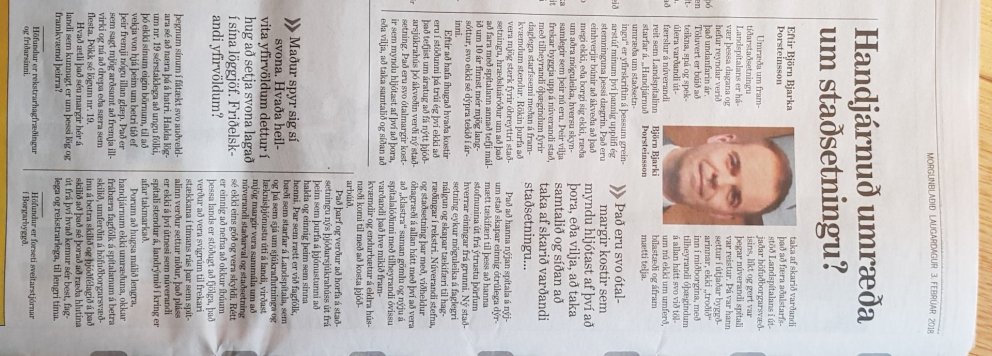 Grein eftir Björn Bjarka Þorsteinsson