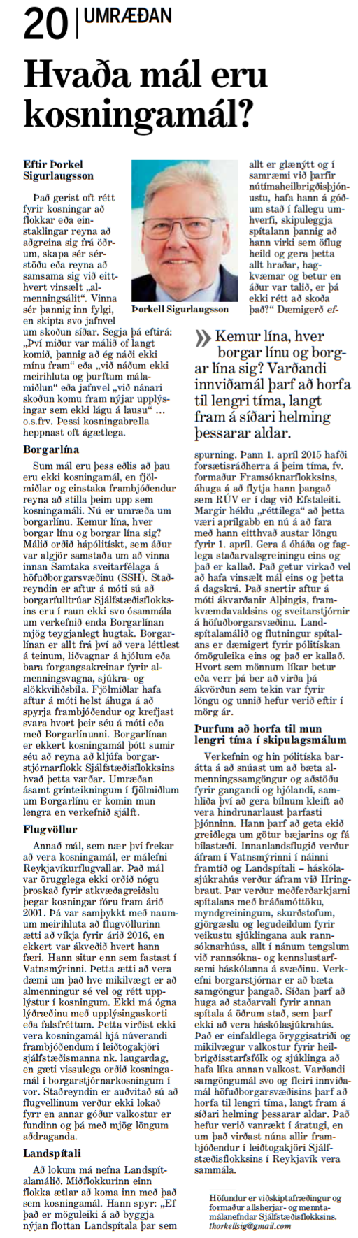 Hvaða mál eru kosningamál