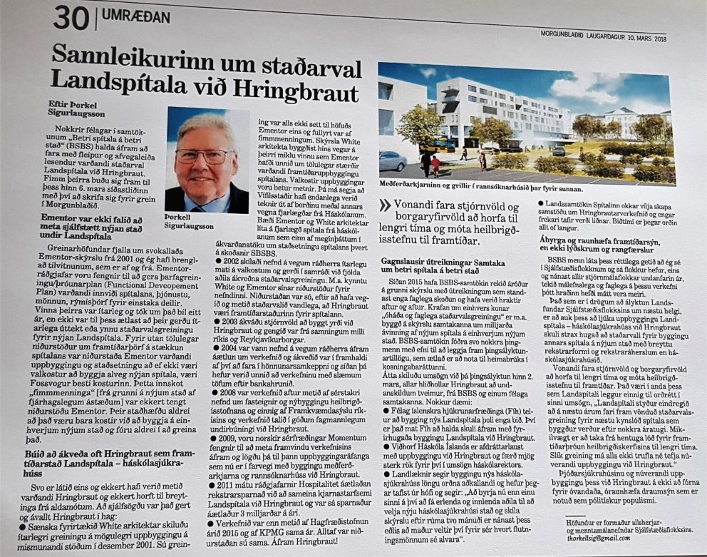 Sannleikurinn um staðarvalið við Hringbraut