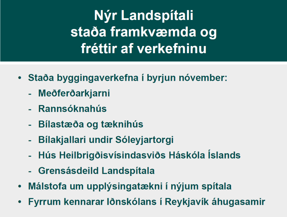Framkvæmdafréttir af Nýja Landspítalananum (NLSH) 2024