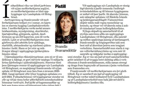 Pistill heilbrigðisráðherra um Landspítala