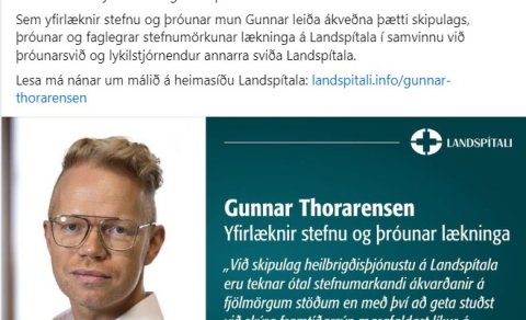 Gunnar Thorarensen með frétt