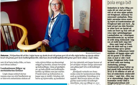 Nýr Landlæknir talar skýrt um uppbyggingu Landspítala við Hringbraut