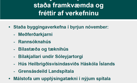 Framkvæmdafréttir af Nýja Landspítalananum (NLSH) 2024